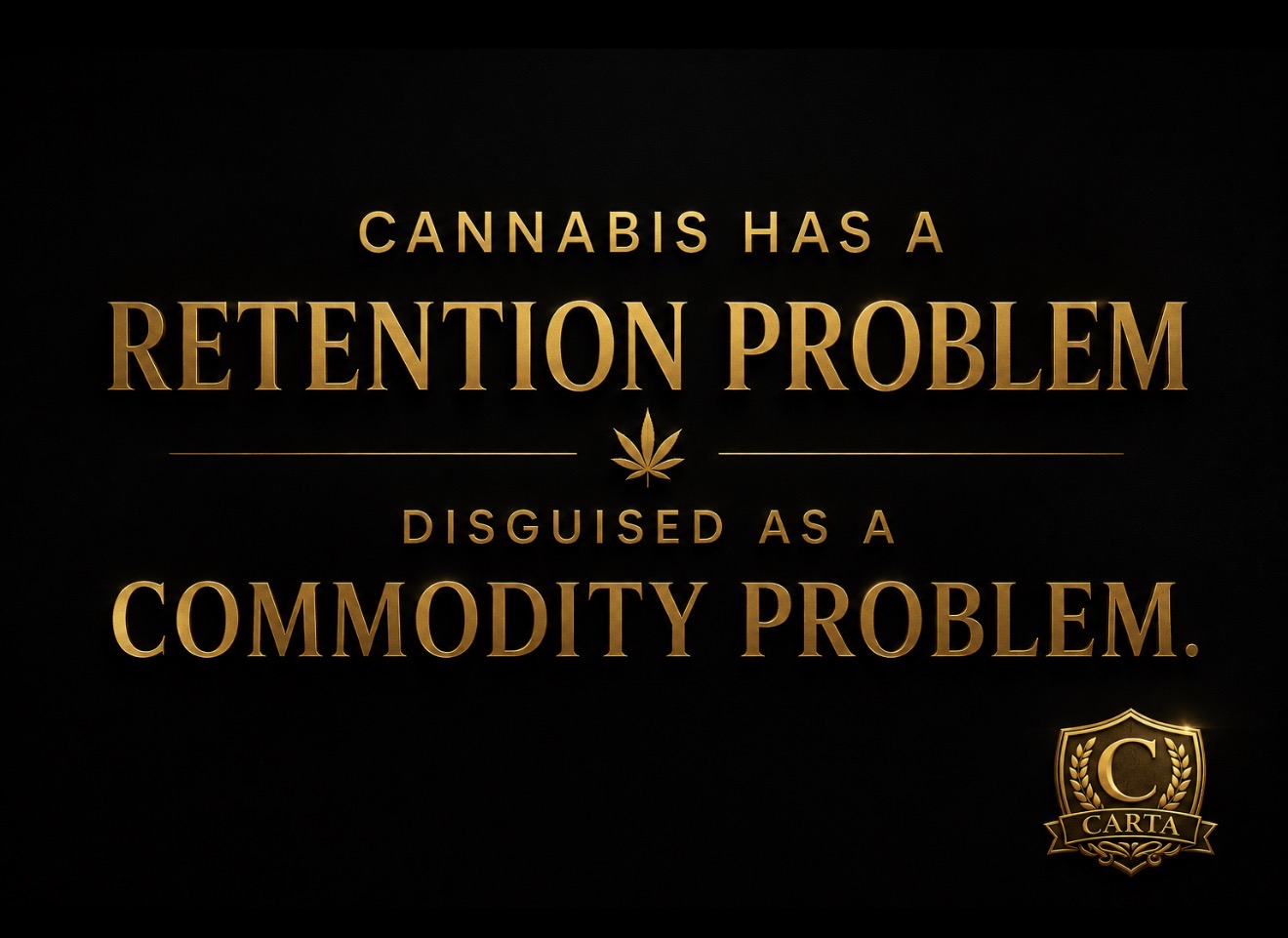 Cannabis has a retention problem disguised as a commodity problem
